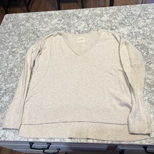 Lucky Brand Light Beige V-Neck Sweater